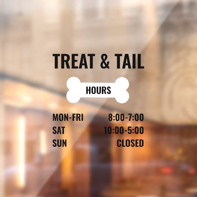 Store Hours Decal, Business Hours Sign (Sheet 2)