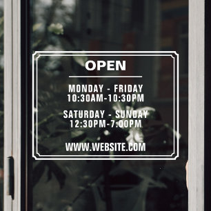 Store Hours Of Operation Website Transparent