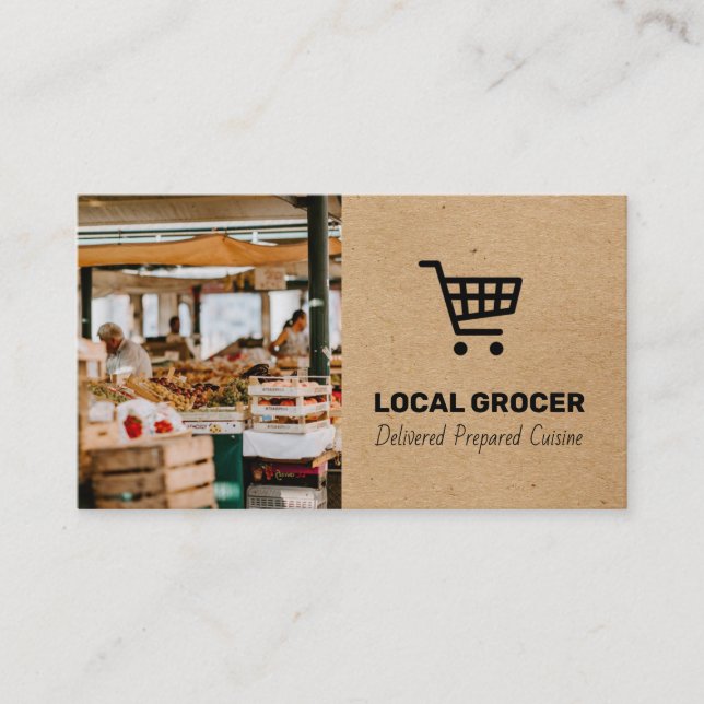 Store Manager | Food Delivery | Farmers Market Business Card (Front)