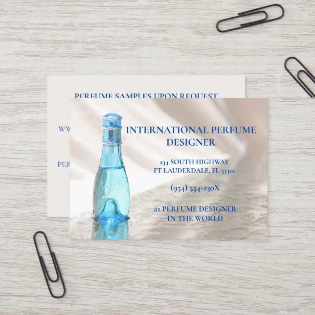  Store/Manufacturer/Design Perfume Bottle Business Card (Front/Back In Situ)
