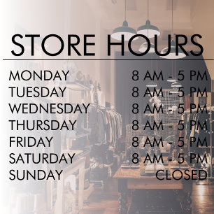 Store Open Hours   Business Black 