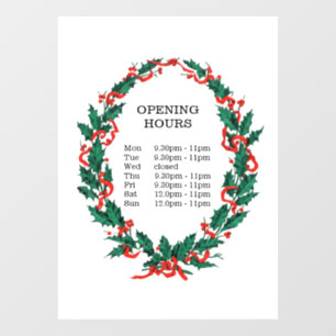 Store Opening Hour for Christmas