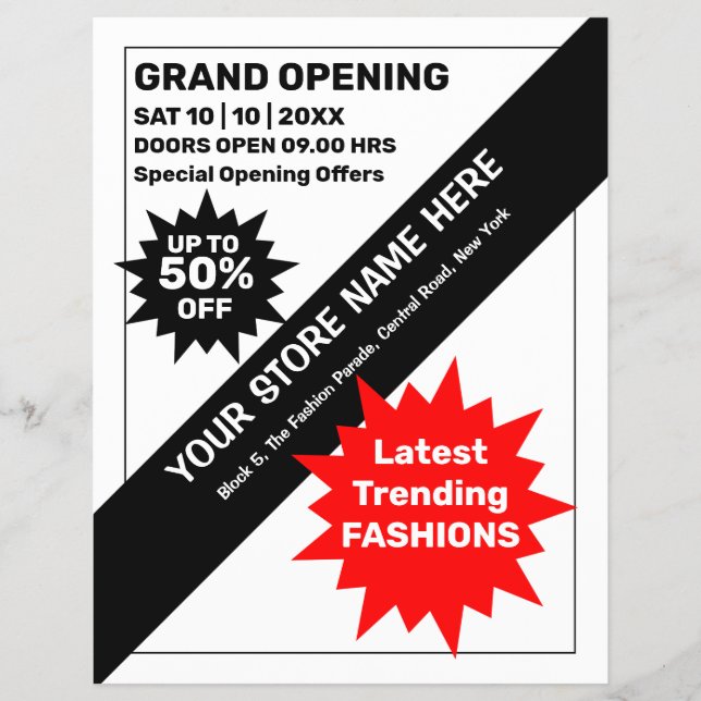 Store Opening Marketing Invitation Flyer (Front)