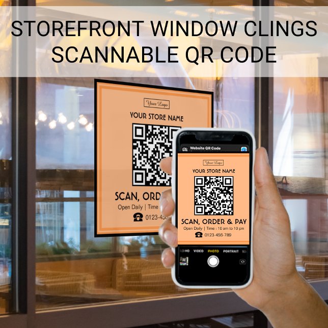 Store Sign Scannable QR Code | Scan, Order and Pay (Creator Uploaded)