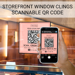 Store Sign Scannable QR Code   Scan, Order and Pay