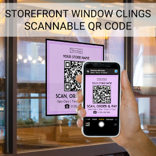 Store Sign Scannable QR Code   Scan, Order and Pay