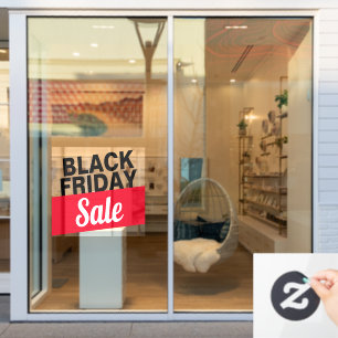 Store window black friday sign modern window cling