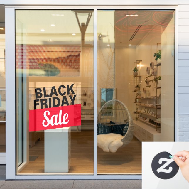 Store window black friday sign modern window cling (Store Window)