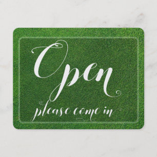 Store Window Golf Green Hanging Open & Closed Sign