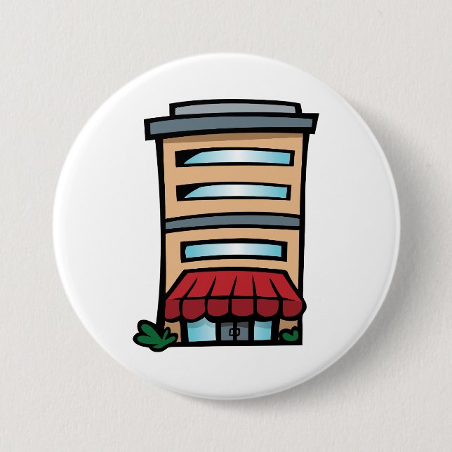 Storefront and Office Building 7.5 Cm Round Badge (Front)