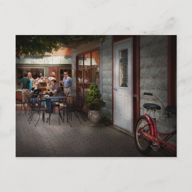 Storefront - Frenchtown, NJ - At a quaint Bistro Postcard (Front)