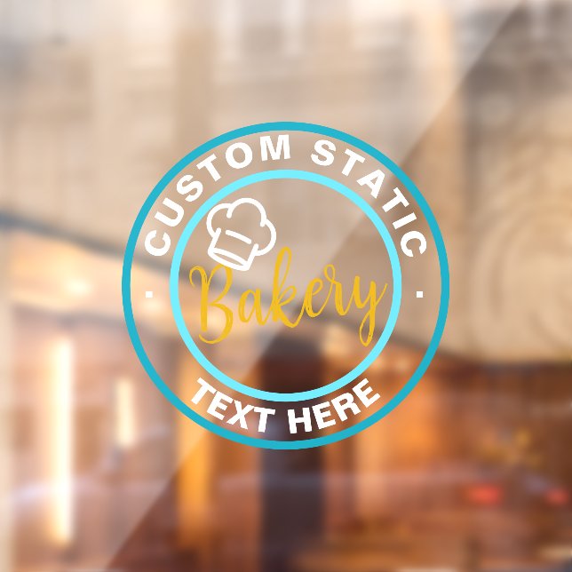 Storefront static cling clear decal or Bakery (Sheet 2)