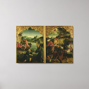 Stories of S.S. Peter and Paul altarpiece: detail Canvas Print