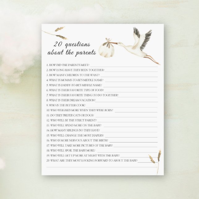 Stork - 20 questions about the Parents (Creator Uploaded)