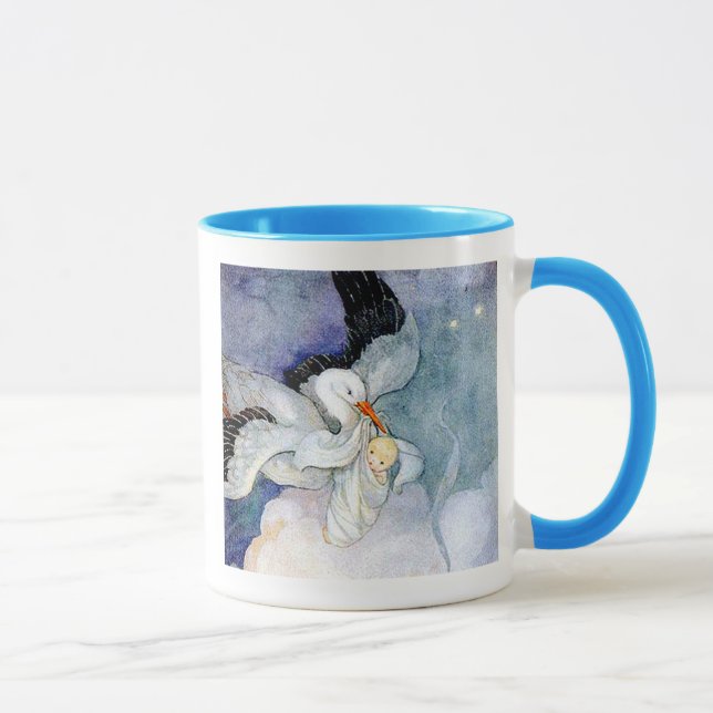 Stork and Baby Mug (Right)