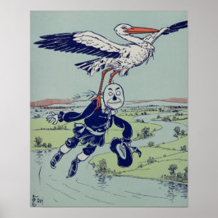 Stork and Scarecrow Poster