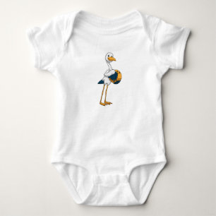 Stork at Bowling with Bowling ball Baby Bodysuit