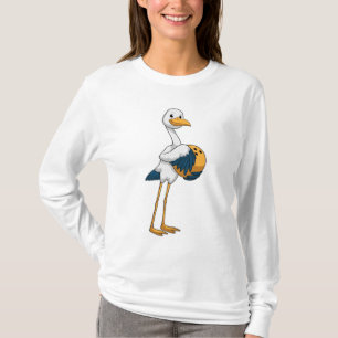 Stork at Bowling with Bowling ball T-Shirt