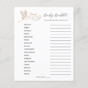 Stork Baby Babble Word Scramble