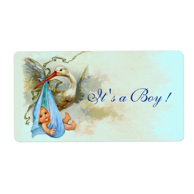 STORK BABY BOY SHOWER BLUE (Front)
