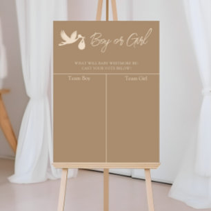 Stork Baby Delivery Gender Reveal Prediction Poster