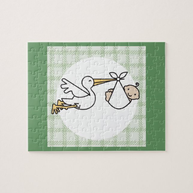 Stork Baby Delivery Jigsaw Puzzle (Horizontal)