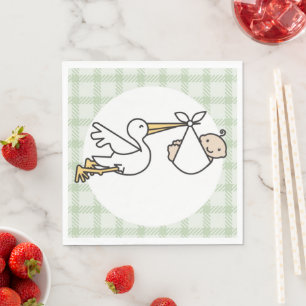 Stork Baby Delivery Napkin