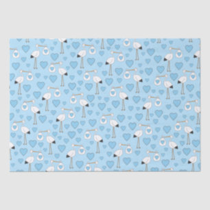 Stork Baby Shower Blue Boy Tissue Paper