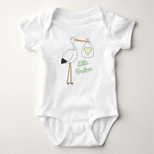 Stork Baby Shower Green Gender Neutral Baby Bodysuit