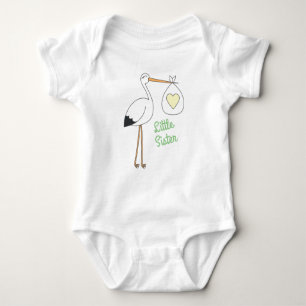 Stork Baby Shower Green Gender Neutral Bodysuit