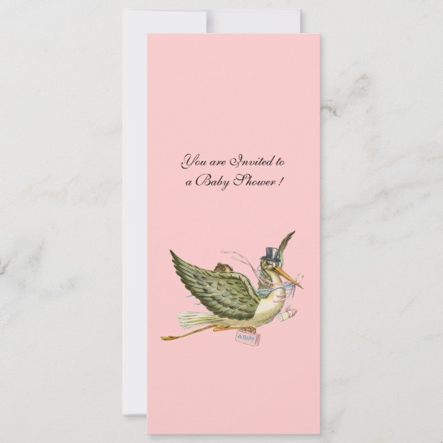 STORK BABY SHOWER, INVITATION (Front)
