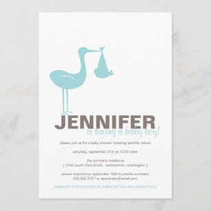 Stork Baby Shower Invitation