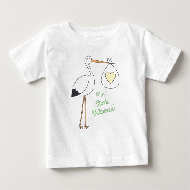 Stork Baby Shower Spring T-Shirt (Front)