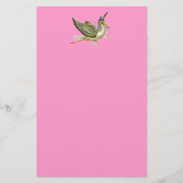 STORK BABY SHOWER STATIONERY (Front)