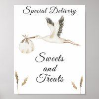 stork baby shower - sweets and treats