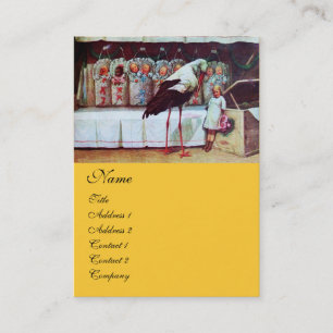 STORK BABY SHOWER yellow Business Card