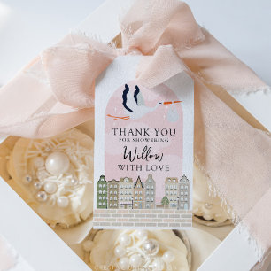 Stork Boho Baby Shower Sprinkle Thank You Favour Gift Tags