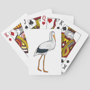 Stork Bride Veil Wedding Playing Cards