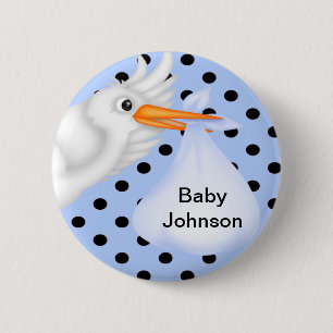 Stork Buttons For Boys