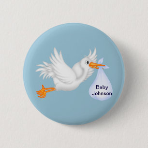 Stork Buttons For Boys