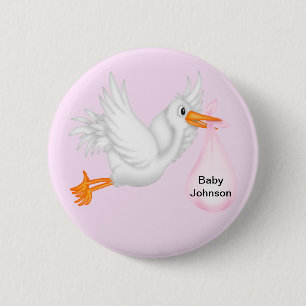 Stork Buttons For Girls