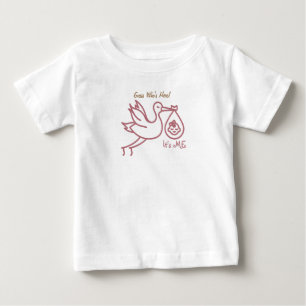 Stork Carrying Baby-Baby Shower Baby T-Shirt