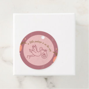 Stork Carrying Baby-Baby Shower Favour Tags