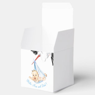 Stork Carrying Baby - Cartoon Drawing Sweet Funny Favour Box