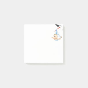 Stork Carrying Baby - Cartoon Sweet Funny  Post-it Notes