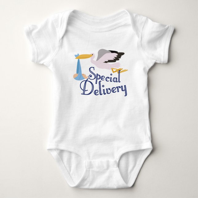 Stork Delivering Baby Bodysuit (Front)