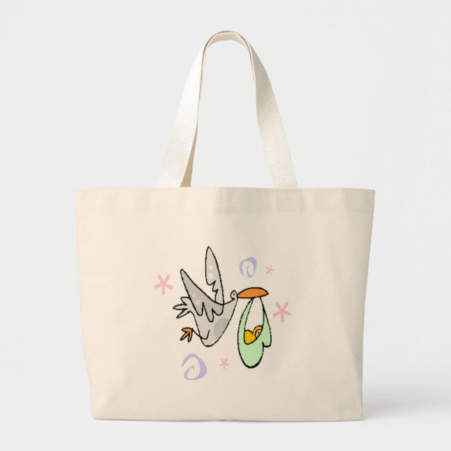 Stork Delivers Baby Tote Bag (Front)