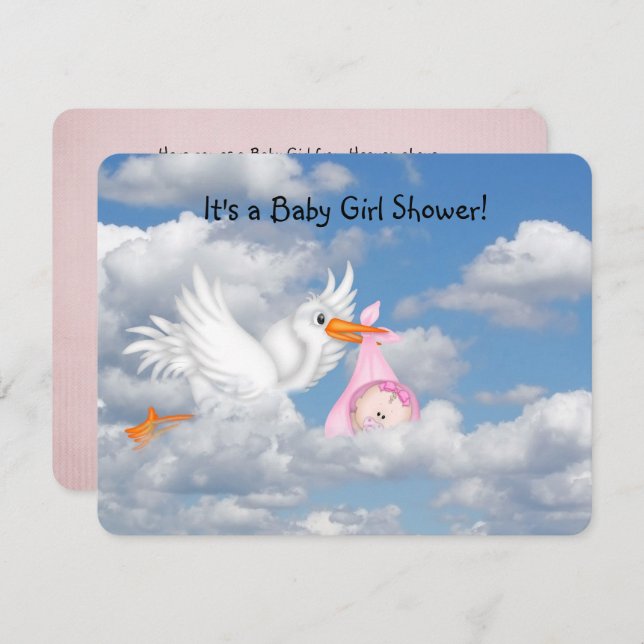 Stork Delivery Invitation (Front/Back)