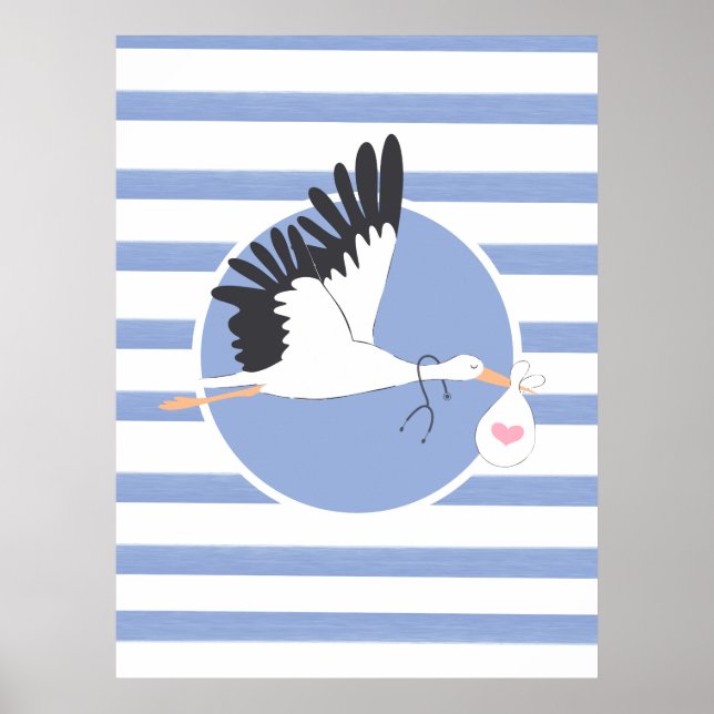 Stork Delivery Medical Office Cute Poster OBGYN  (Front)