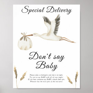 Stork - Don't say baby Poster